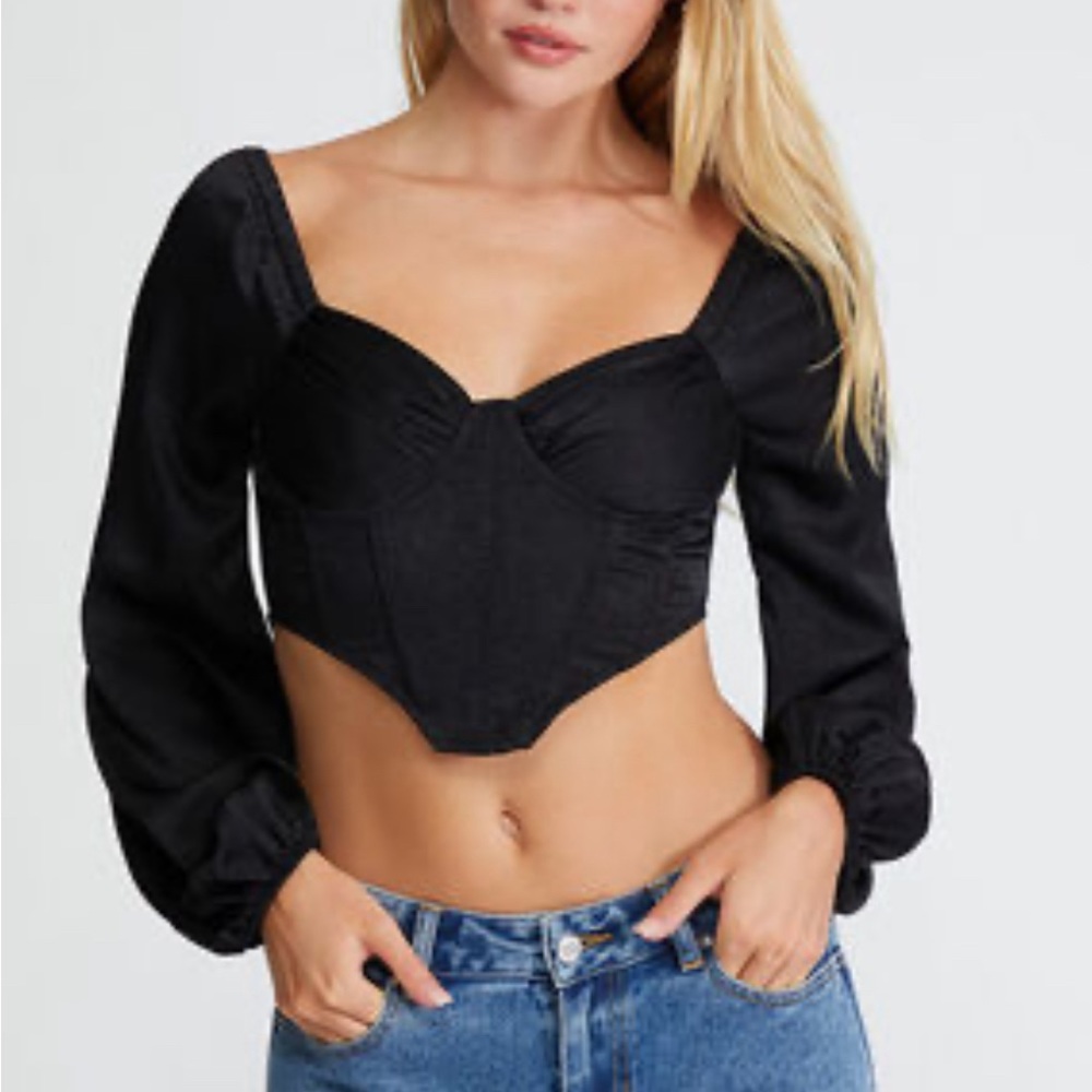 PacSun Long Sleeve Corset Top